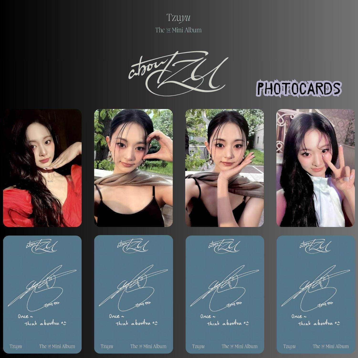 TWICE Tzuyu Aboutzu Photocards Template (digital Download