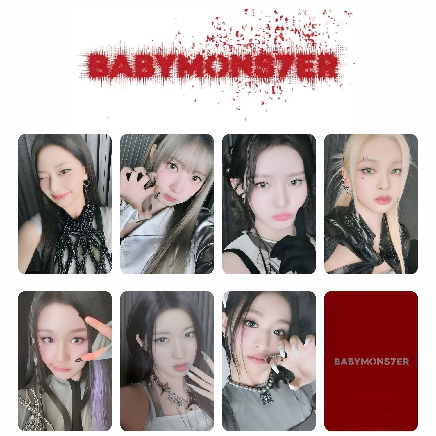 BABYMONSTER Babymons7er All Member PC Template 35 Pcs Back and Front BABYMONSTER Babymons7er All Member PC Template 35 Pcs Back and Front