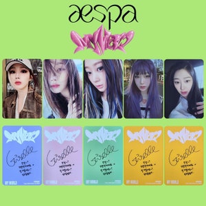 Aespa " My World " All Member PC Template (24 pcs back and front photocard) - Digital Download image 1