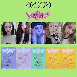 Aespa " My World " All Member PC Template (24 pcs back and front photocard) - Digital Download image 2