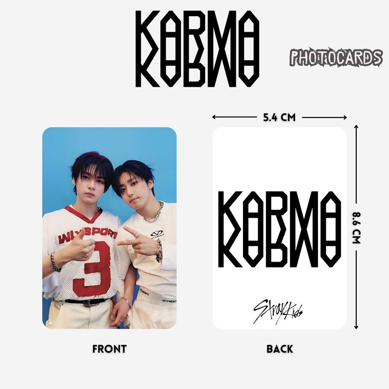 Stray Kids "karma" Photocard Template All Members, Printable (digital