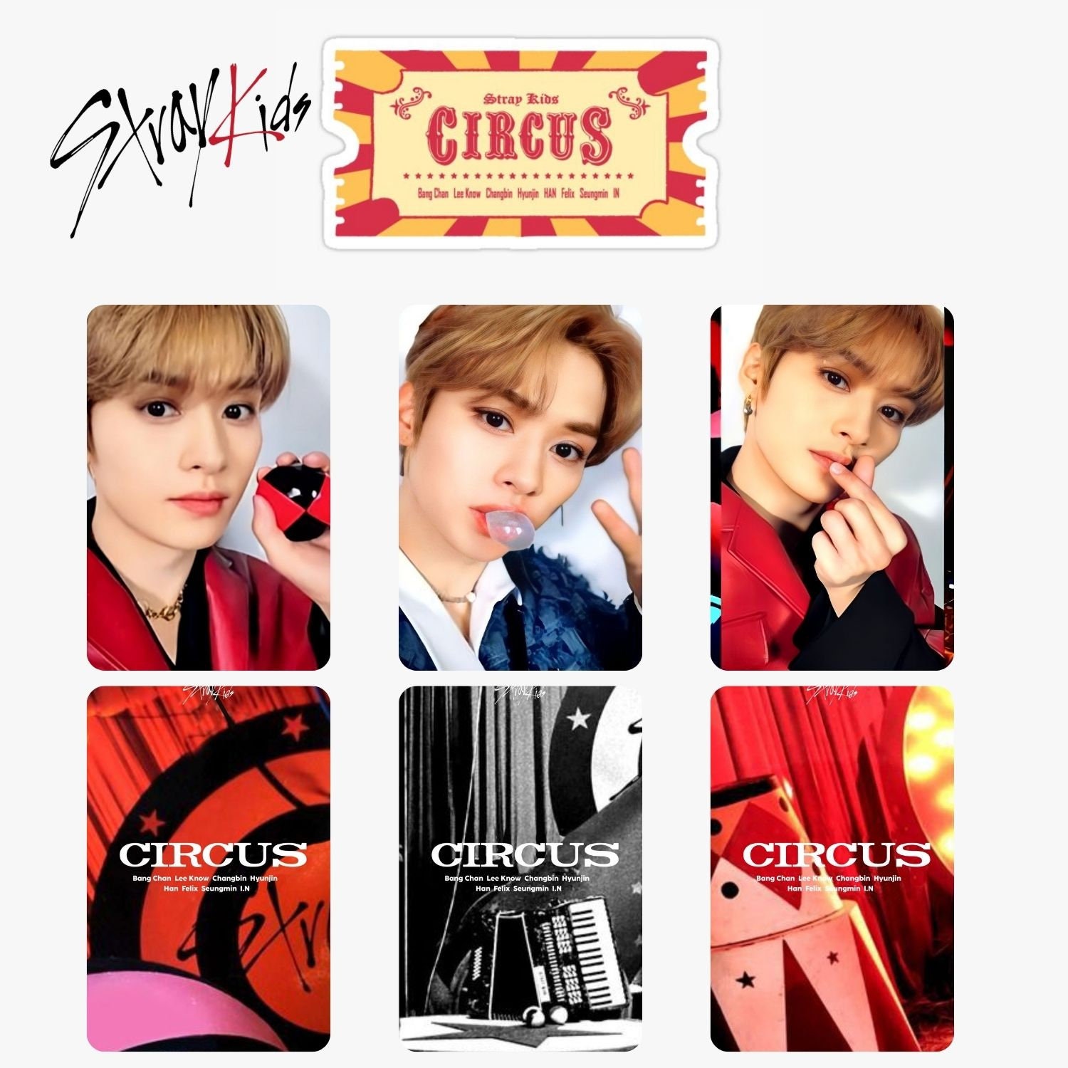 straykids circus メンバーサイン入り　ポストカード straykids circus メンバーサイン入りポストカード