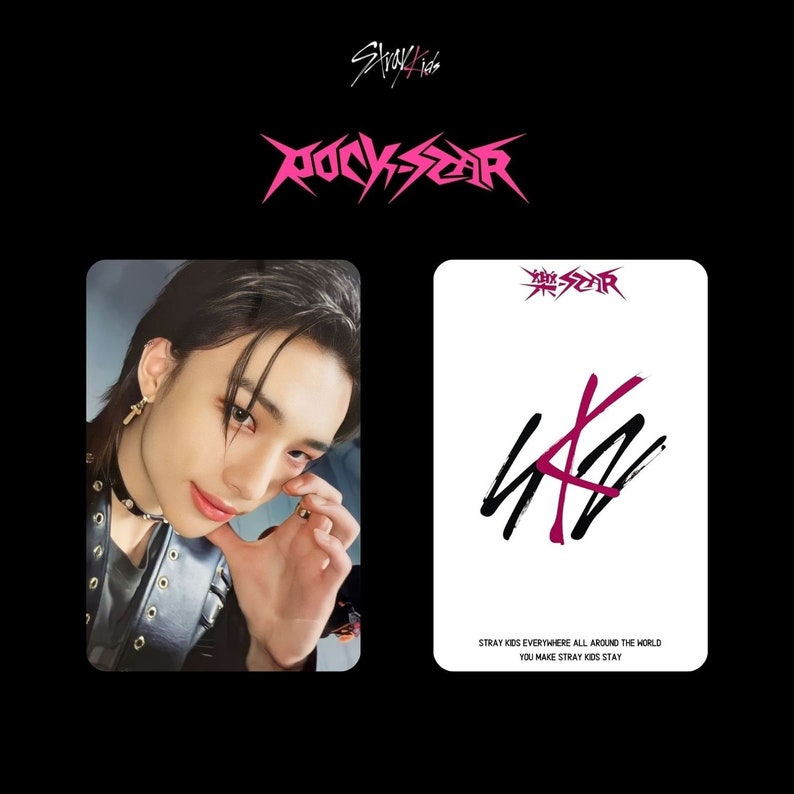 Stay Kids Rock Star All Member Photocard Template Digital Download
