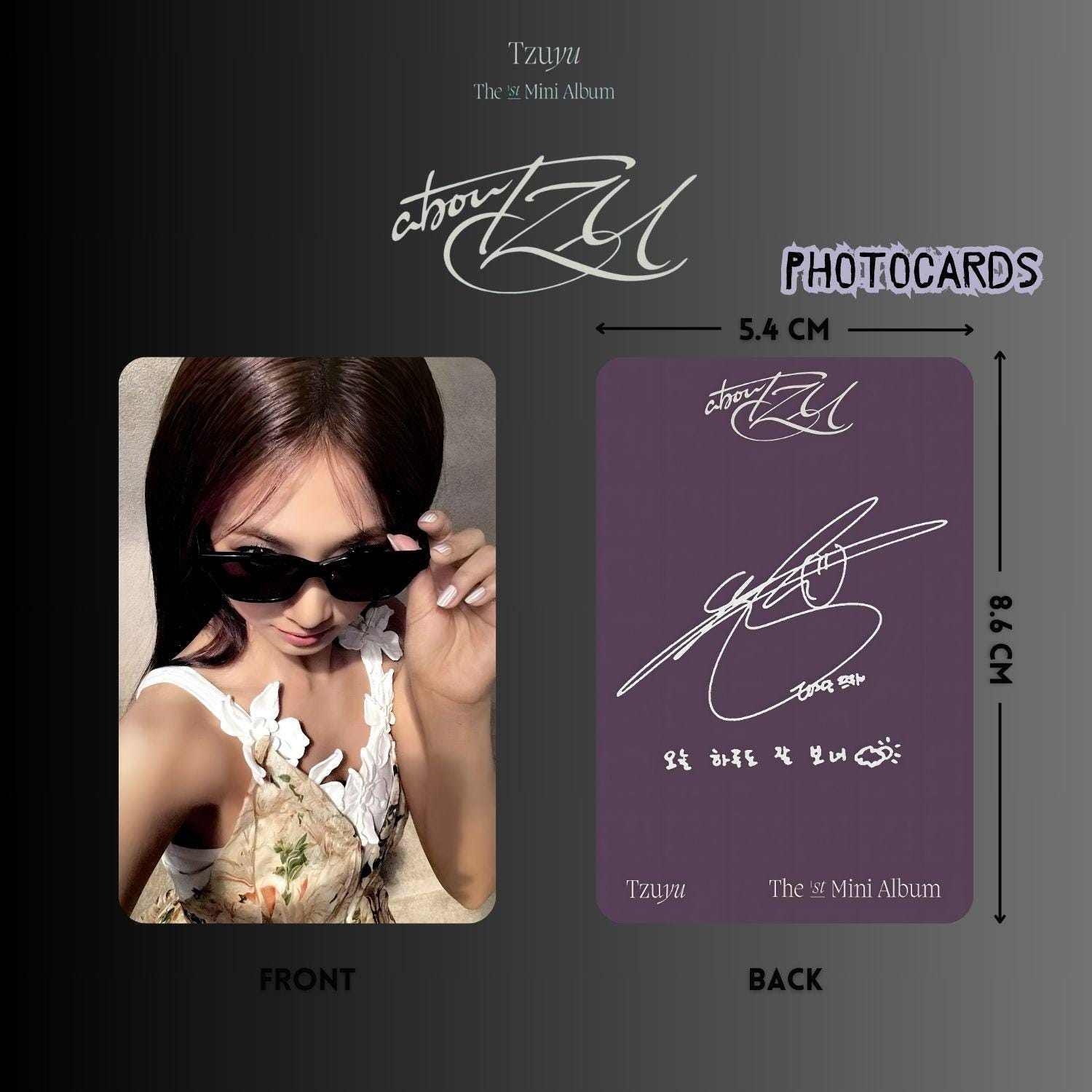 TWICE Tzuyu Aboutzu Photocards Template (digital Download