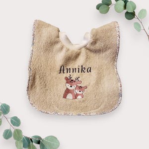 Individually embroidered baby bib with name & motif #bib #bib #baby #baptism #birth #personalizedgift #bib
