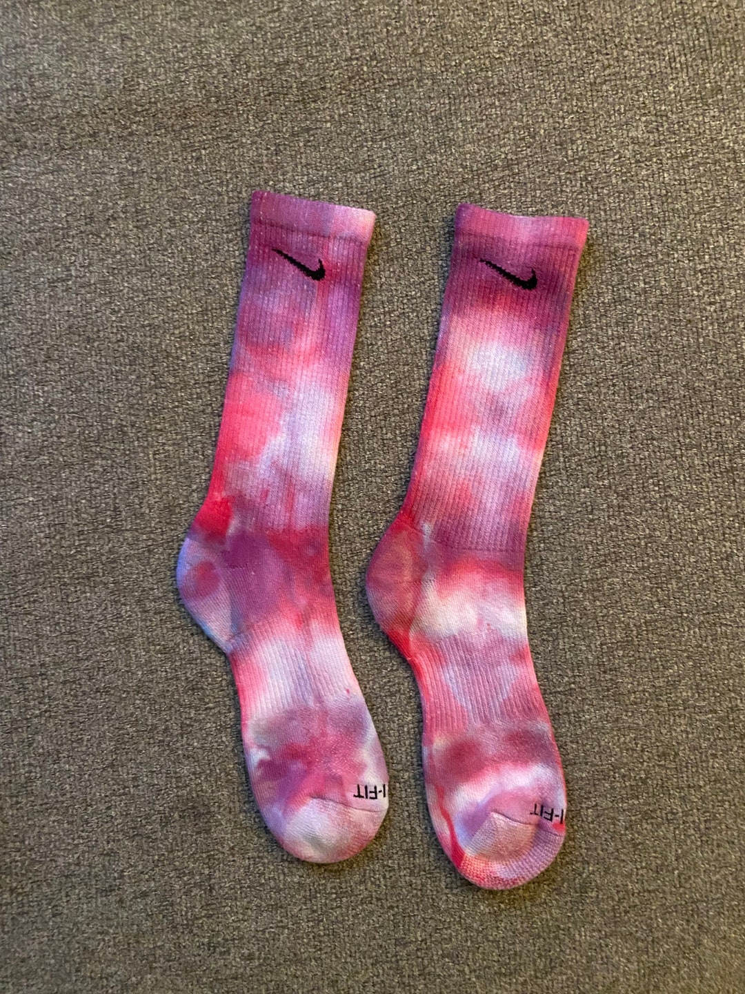 Custom Magenta/pink Tie Dye Socks Etsy