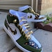 Custom M-Sole Sneakers Number 20 green