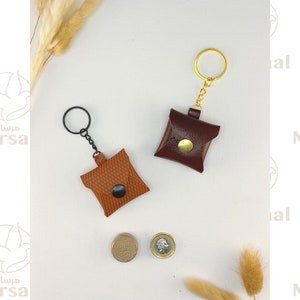 Men Mini Turba Khak-e-Shifa Leather Keyring Holder
