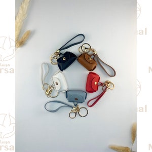 Ladies Mini Turba Khak-e-Shifa Leather Keyring Holder