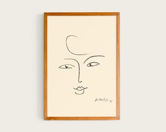 Henri Matisse, Face (Visage), 1951 | Affordable Poster Gift