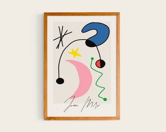 Joan Miró Art Exhibition Minimalist II | Miro Print, Miro Exhibition print, Joan Miro poster, Miro Wall Art, Joan Miro, Miro art exhibition