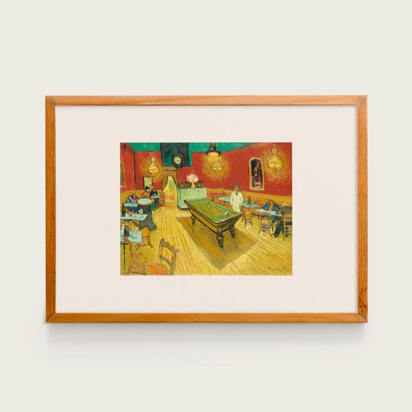 Vincent Van Gogh, Le café de nuit (The Night Café), 1888 | Exhibition Poster, Bar and Cafe, Wall Art Print Minimal Art Home Interior Decor