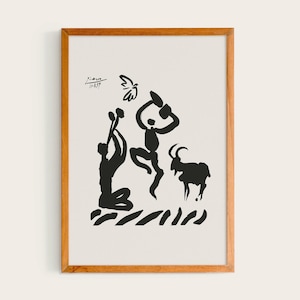 Pablo Picasso Joueur de flûte et faune 1959 | Fantasy Painting