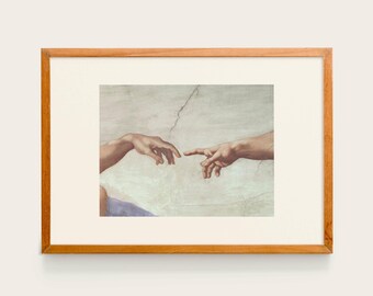 Michelangelo Buonarroti, Hands of God and Adam, 1511 | Exhibition Fresco Fine Art