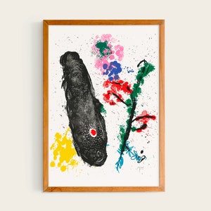 Joan Miró, Untitled, 1961 (Album 19, M.256) | Miro Exhibition Poster, Joan Miro Wall Art Print, Miro Famous Painting, Home Interior Decor
