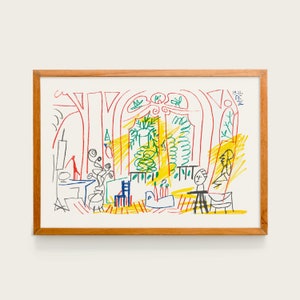 Pablo Picasso, Sin título (de Carnet Californie), 1959 / Picasso Print, Cartel de Picasso, Dibujo de Picasso, Litografías de Picasso