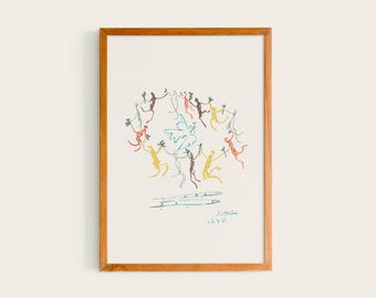 Pablo Picasso La Ronde Au Soleil 1961 | Dance Colorful Drawing