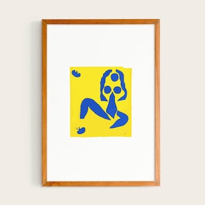 Henri Matisse - Nu Bleu IV | Matisse Exhibition Poster, Woman&#39;s Body, Henri Matisse Artworks, Matisse Cut Out&#39;s Poster, Papier Decoupes