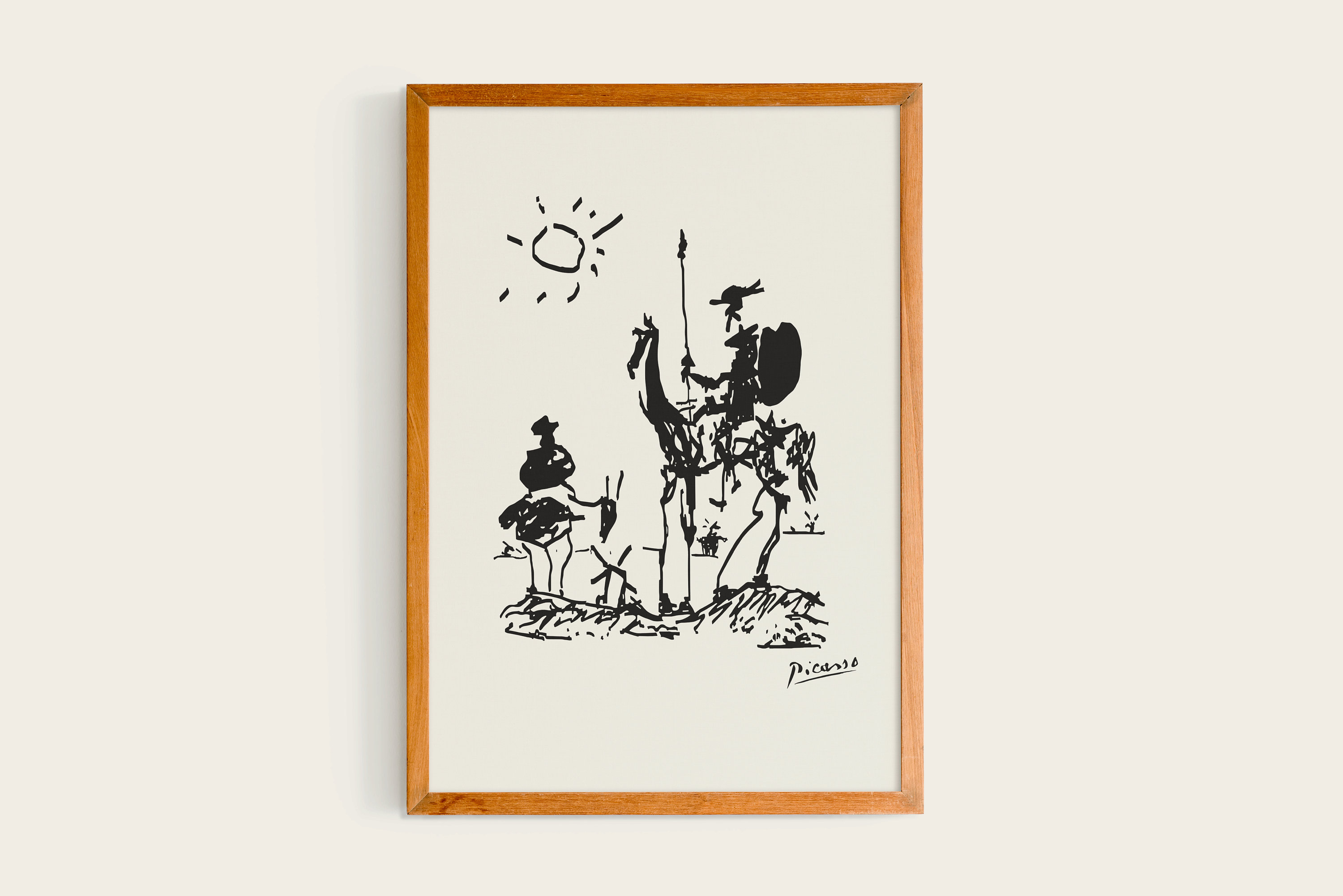 Pablo Picasso Don Quixote 1955 | Picasso Print, Picasso Exhibition print, Pablo Picasso poster, Picasso Wall Art, Pablo Picasso