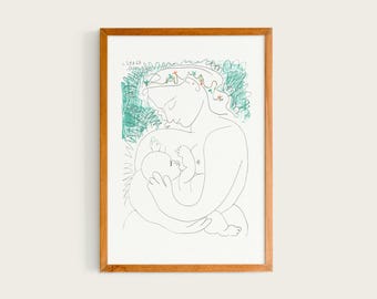 Pablo Picasso, Maternité Femme et enfant, 1963 | Mother and Child Exhibition print