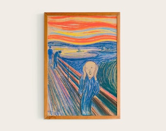 エドヴァルド・ムンクの叫び - 犬を描いた有名な絵画のパロディ