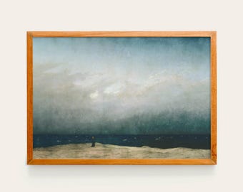 Caspar David Friedrich, Monk by the Sea, 1808 | Classic Romanticism Painting