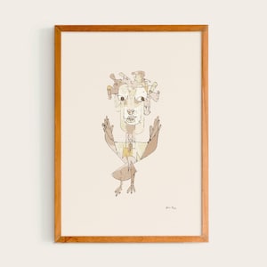 Paul Klee, Angelus Novus, 1920 | Museum Poster Wall Art Print Abstract Drawing Minimalist Home Interior Decor