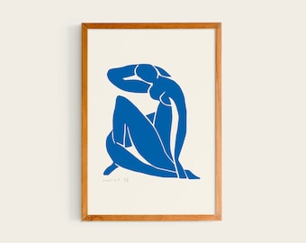 Henri Matisse Nu Bleu II, 1952 / Poster della mostra Matisse, Corpo di donna, Opere d'arte di Henri Matisse, Poster di Matisse Cut Out, Papier Decoupes