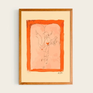 Paul Klee, Un angelo custode serve una piccola colazione, 1920 / Poster del museo Stampa artistica da parete Disegno astratto Arredamento minimalista per la casa