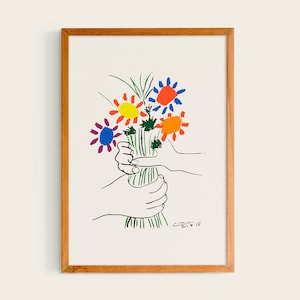 Pablo Picasso Le Bouquet 1958 | Picasso Print, Picasso Exhibition print, Pablo Picasso poster, Picasso Wall Art, Pablo Picasso
