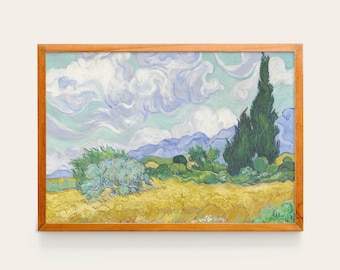 Vincent Van Gogh, Wheatfield with Cypresses, 1889 | Post Impressionism