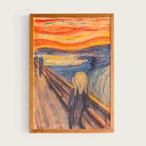Edvard Munch, The Scream, 1893 | Exhibition Poster Wall Art Print Abstract Drawing Painting Minimalist Fine Art Home Interior Decor