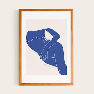 Henri Matisse Nu Bleu V | Matisse Exhibition Poster, Woman&#39;s Body, Henri Matisse Artworks, Matisse Cut Out&#39;s Poster, Papier Decoupes