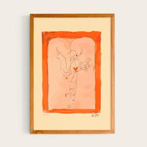 Paul Klee, A Guardian Angel Serves a Small Breakfast, 1920 | Abstract Drawing Minimalist