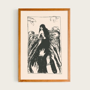 Edvard Munch, The Hands, 1895 | Exhibition Poster Wall Art Print Abstract Drawing Famous Painting Minimalist Fine Art Home Interior Decor