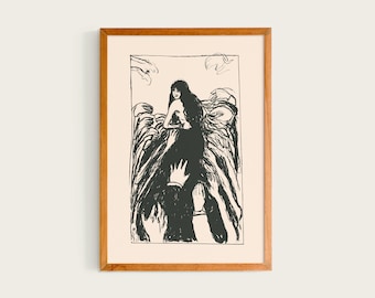 Edvard Munch, The Hands, 1895 | Exhibition Poster Wall Art Print Abstract Drawing Famous Painting Minimalist Fine Art Home Interior Decor