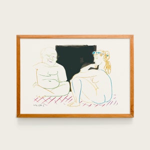 Pablo Picasso, Comédie Humaine (27.1.54 I), 1954 | Picasso Print, Picasso poster, Picasso Drawing, Picasso Lithographs