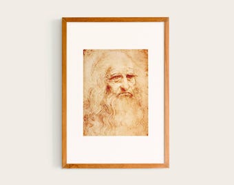 レオナルド ダ ヴィンチ - 赤チョークで描かれた男の肖像 (1512