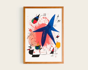 ジョアン・ミロ展ポスター - L'etoile bleu - 青い星 - シュル