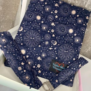 Celestial book sleeve gift set, padded cover for paperback and hardcover book, iPad pocket, gift for readers, padded kindle cover