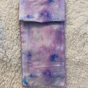 Pastel galactic glasses case, soft padded glasses case, reading glasses pouch, spectacles case, fabric glasses case, eyeglasses case