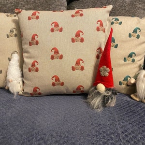 Large Gonk Cushion Cover, Gnome, Gonk Cushion, Gonks, linen cushions, luxury cushion with zip at the bottom, personalised cushion