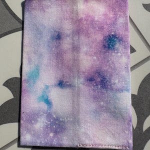 Pastel galaxy passport cover, travel accessory, travel gift, passport case, handmade fabric passport cover, reusable passport cover