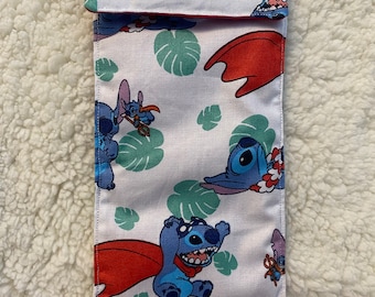 Stitch glasses case, soft padded glasses case, reading glasses pouch, spectacles case, fabric glasses case, eyeglasses case