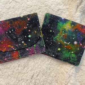 Bunte galaktische Kartentasche, Kartenhalter, Geldbrieftasche, Geldscheinhalter, Bankkartenhalter, Reisekartenhalter, Geschenkkartenbrieftasche, Karte