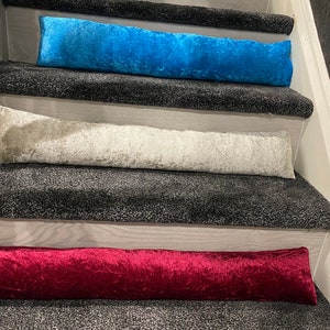Large crushed velvet draft excluder, draft wind stopper, door cushion, draught excluder, draft excluder