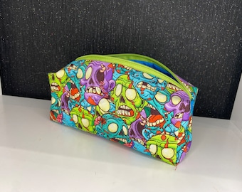 Zombie pencil case, multi functional pouch, school accessories, stationary pouch, large capacity pencil case, stationary storage, makeup