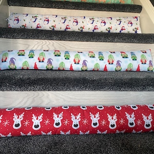Draught excluder, eco friendly, door cushion, energy saving, cozy home decor, Christmas decor, Christmas themed