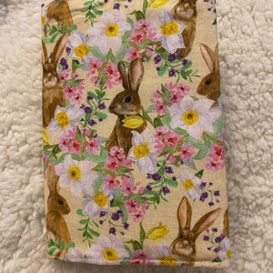 Rabbits passport cover, travel accessory, travel gift, passport case, handmade fabric passport cover, reusable passport cover, passport