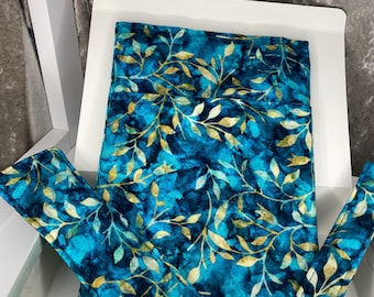 Gold leaf book sleeve gift set, padded cover for paperback and hardcover book, iPad pocket, gift for readers, padded kindle cover, gift set